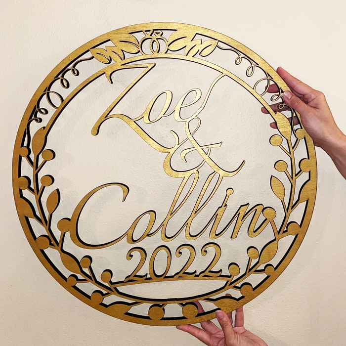 Wedding Sign -  Wooden Name Sign Custom Anniversary Sign