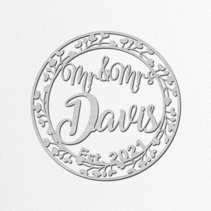 Wedding Sign - Last Name Mr. & Mrs. Sign