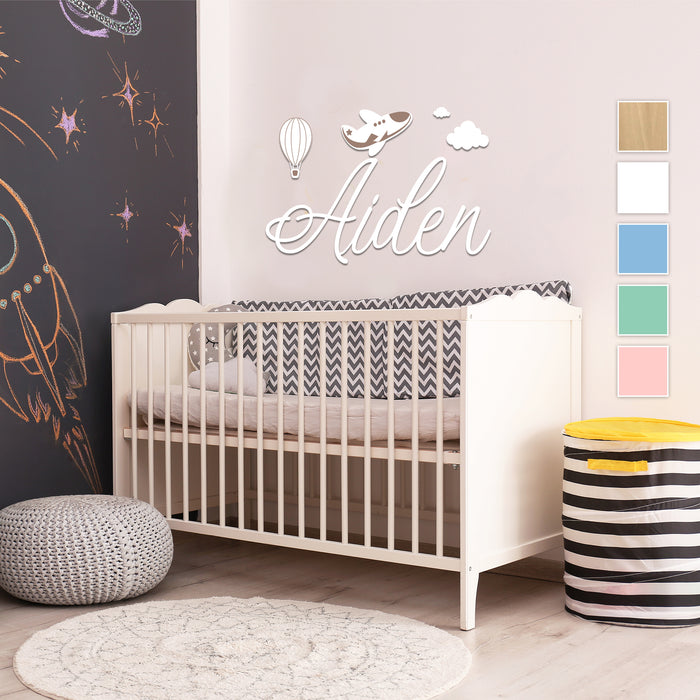 Nursery Name Sign - Flying Dream - Kids and Baby Names Nursery Wall Decor