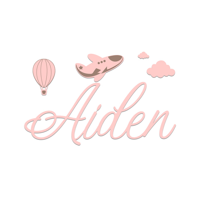 Nursery Name Sign - Flying Dream - Kids and Baby Names Nursery Wall Decor