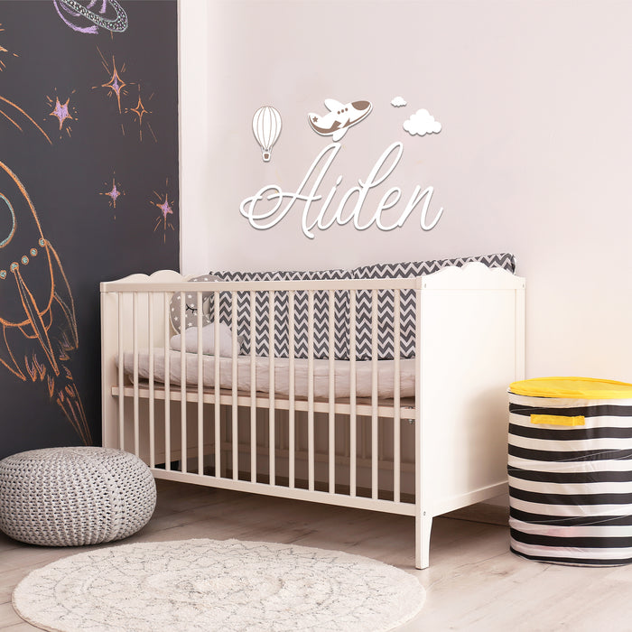 Nursery Name Sign - Flying Dream - Kids and Baby Names Nursery Wall Decor