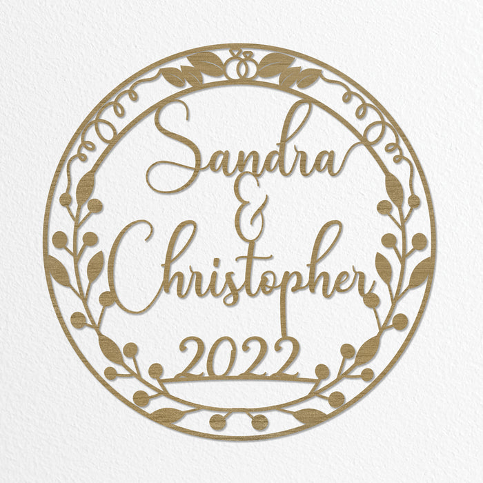 Wedding Sign -  Wooden Name Sign Custom Anniversary Sign