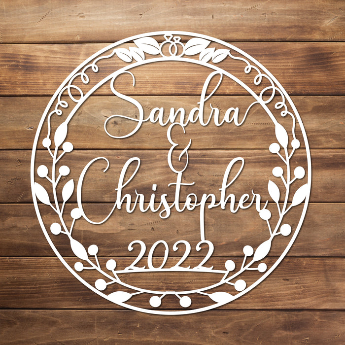 Wedding Sign -  Wooden Name Sign Custom Anniversary Sign