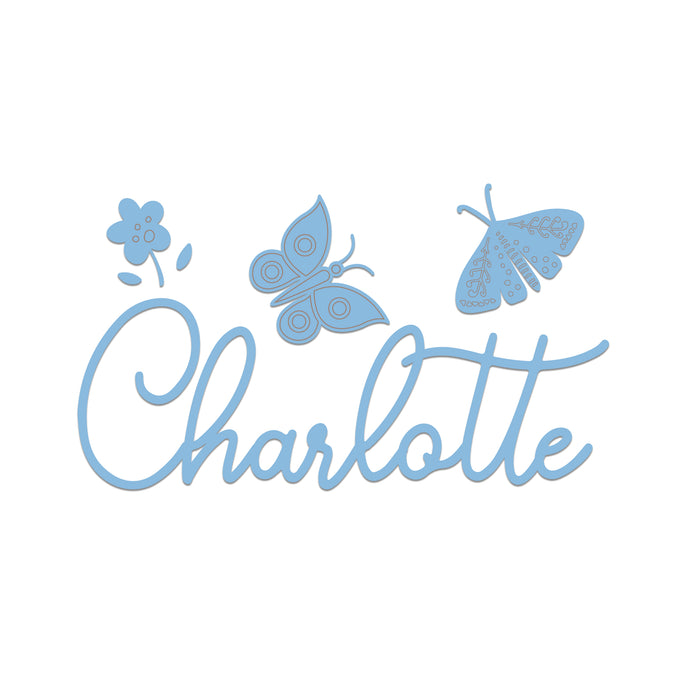 Nursery Name Sign - Butterfly Dream - Kids and Baby Names Nursery Wall Decor