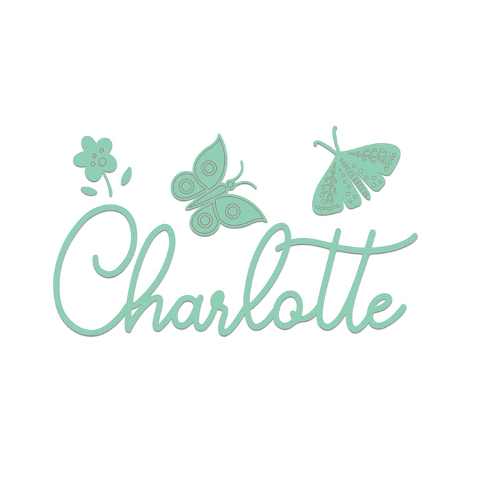 Nursery Name Sign - Butterfly Dream - Kids and Baby Names Nursery Wall Decor