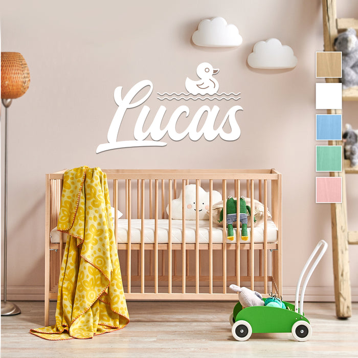 Nursery Name Sign - Quack - Kids and Baby Names Nursery Wall Decor