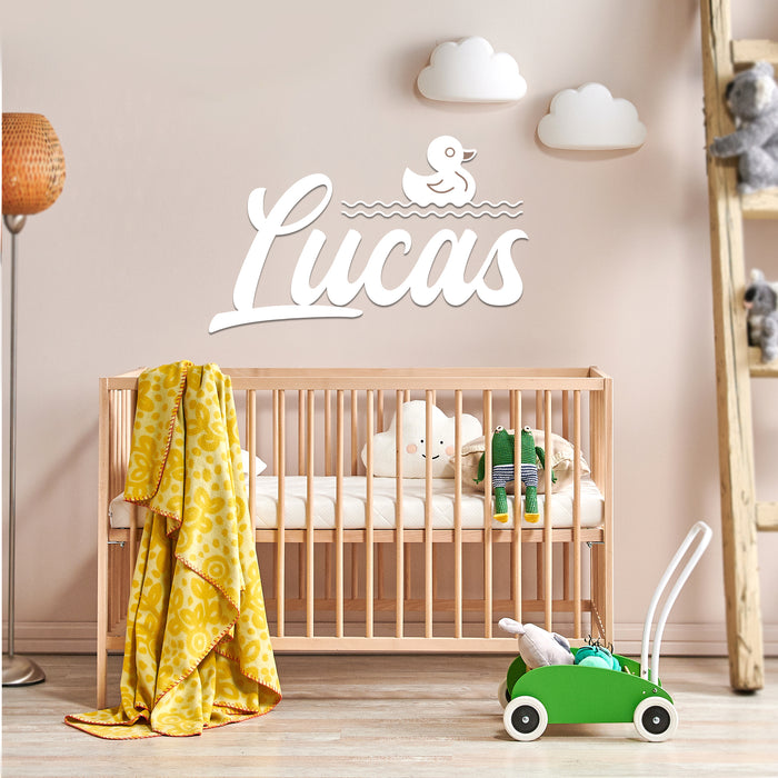 Nursery Name Sign - Quack - Kids and Baby Names Nursery Wall Decor