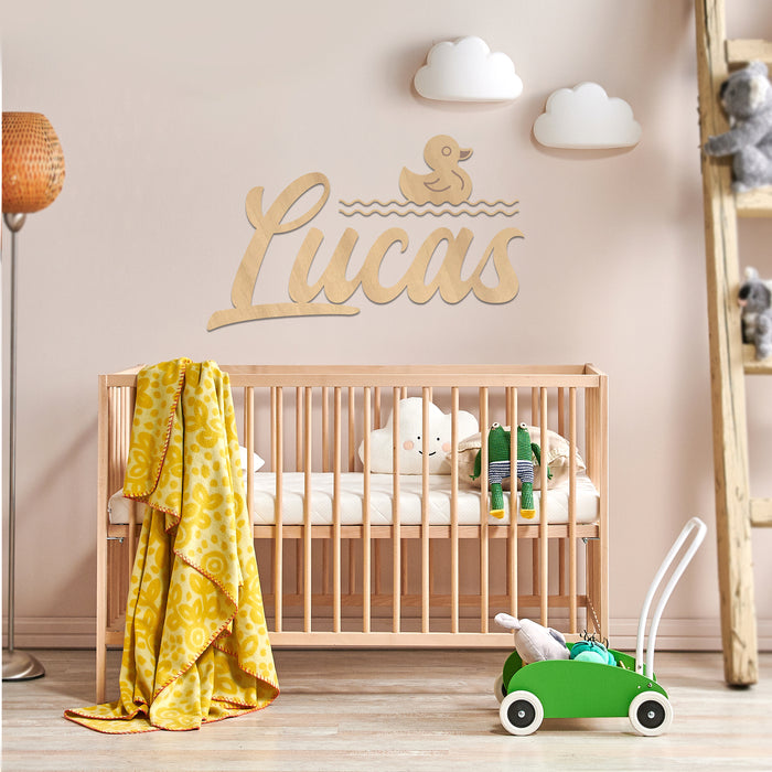 Nursery Name Sign - Quack - Kids and Baby Names Nursery Wall Decor