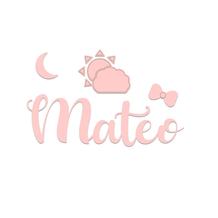 Nursery Name Sign - Good night - Kids and Baby Names Nursery Wall Decor