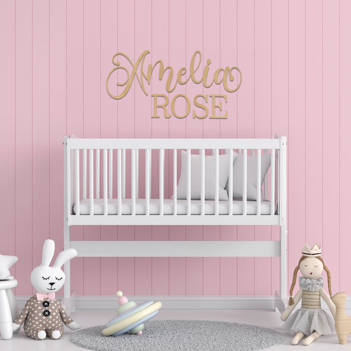 Nursery Name Sign - Dreaming of you - Kids and Baby Names Nursery Wall Decor