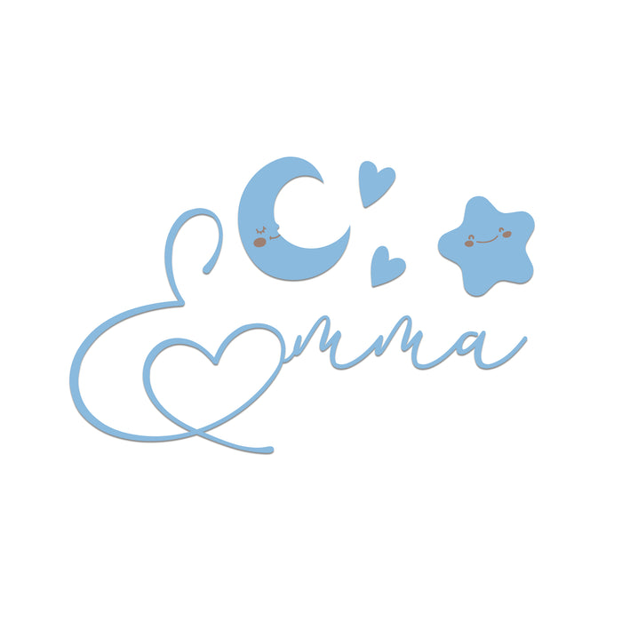 Nursery Name Sign - To the Moon and Stars - Kids and Baby Names Nursery Wall Decor