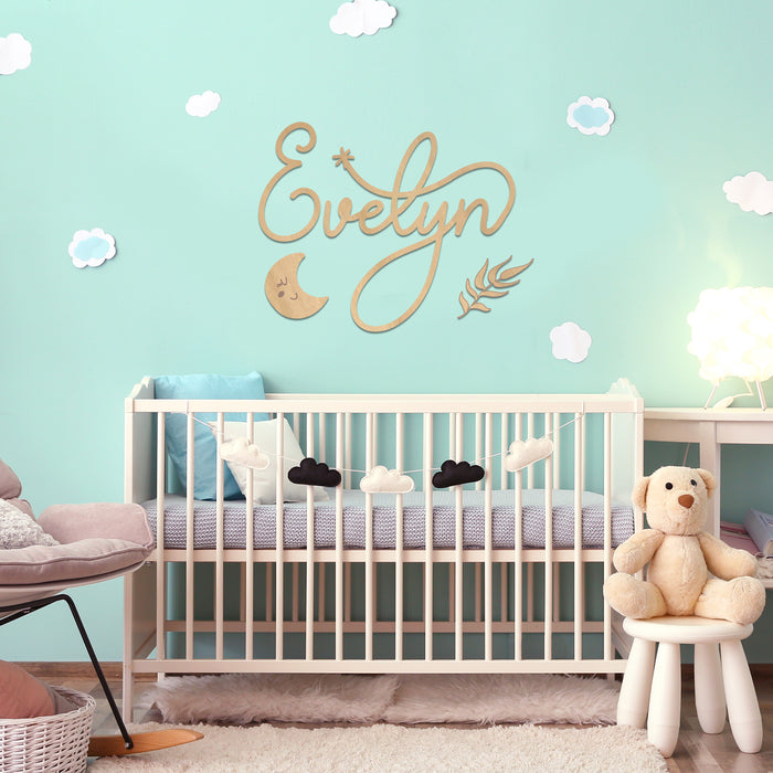 Nursery Name Sign - Gentle Dream - Kids and Baby Names Nursery Wall Decor