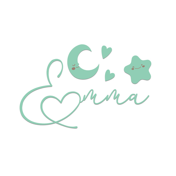 Nursery Name Sign - To the Moon and Stars - Kids and Baby Names Nursery Wall Decor