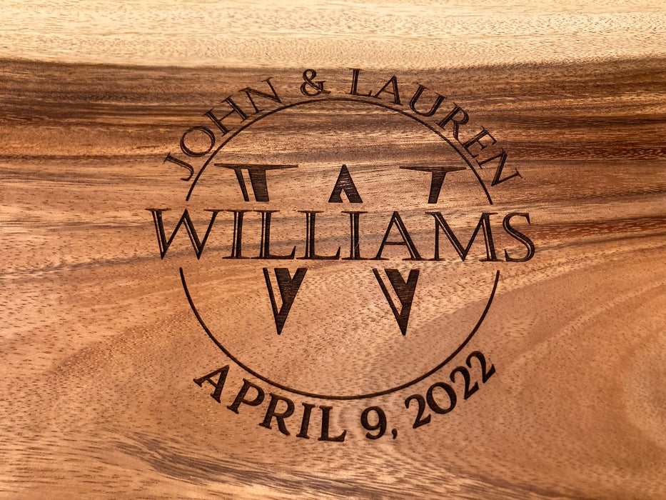 Personalized Cutting Board for Wedding or Closing Gift - Custom Charcuterie Boards - Housewarming Gift - Engraved Engagement Present