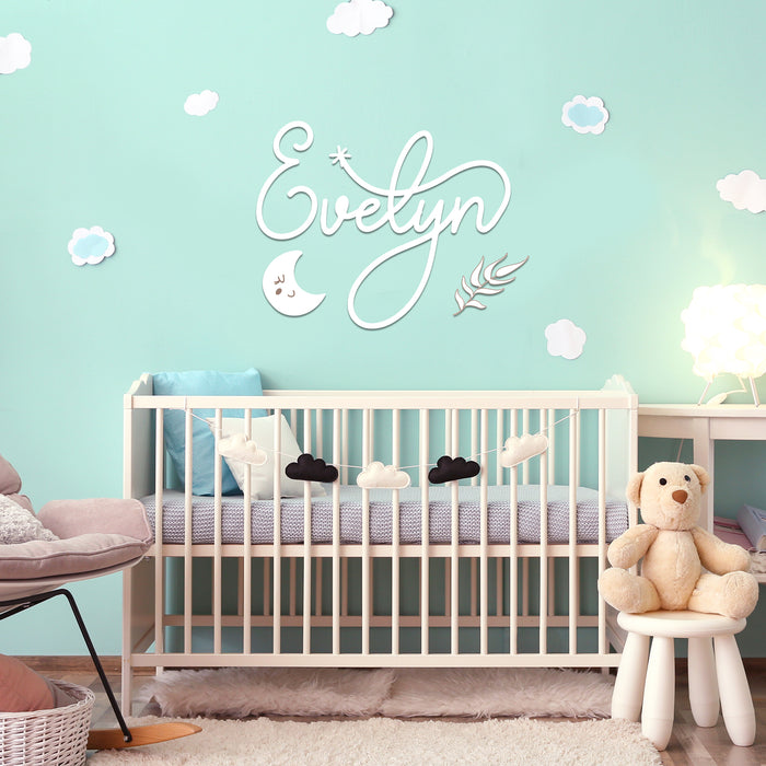 Nursery Name Sign - Gentle Dream - Kids And Baby Names Nursery Wall De —  Artclick.Com
